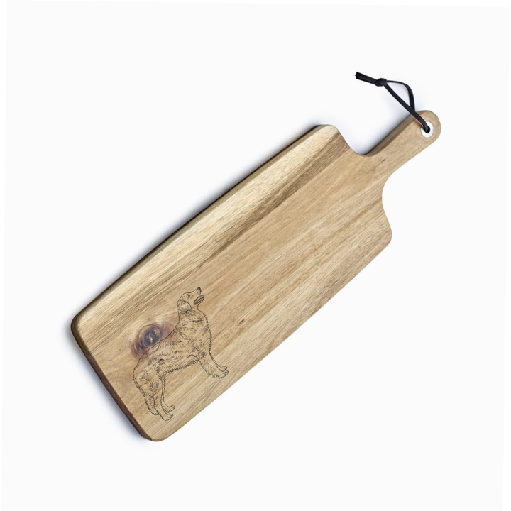 Personalised Hovawart Standing Engraved Acacia Serving Board