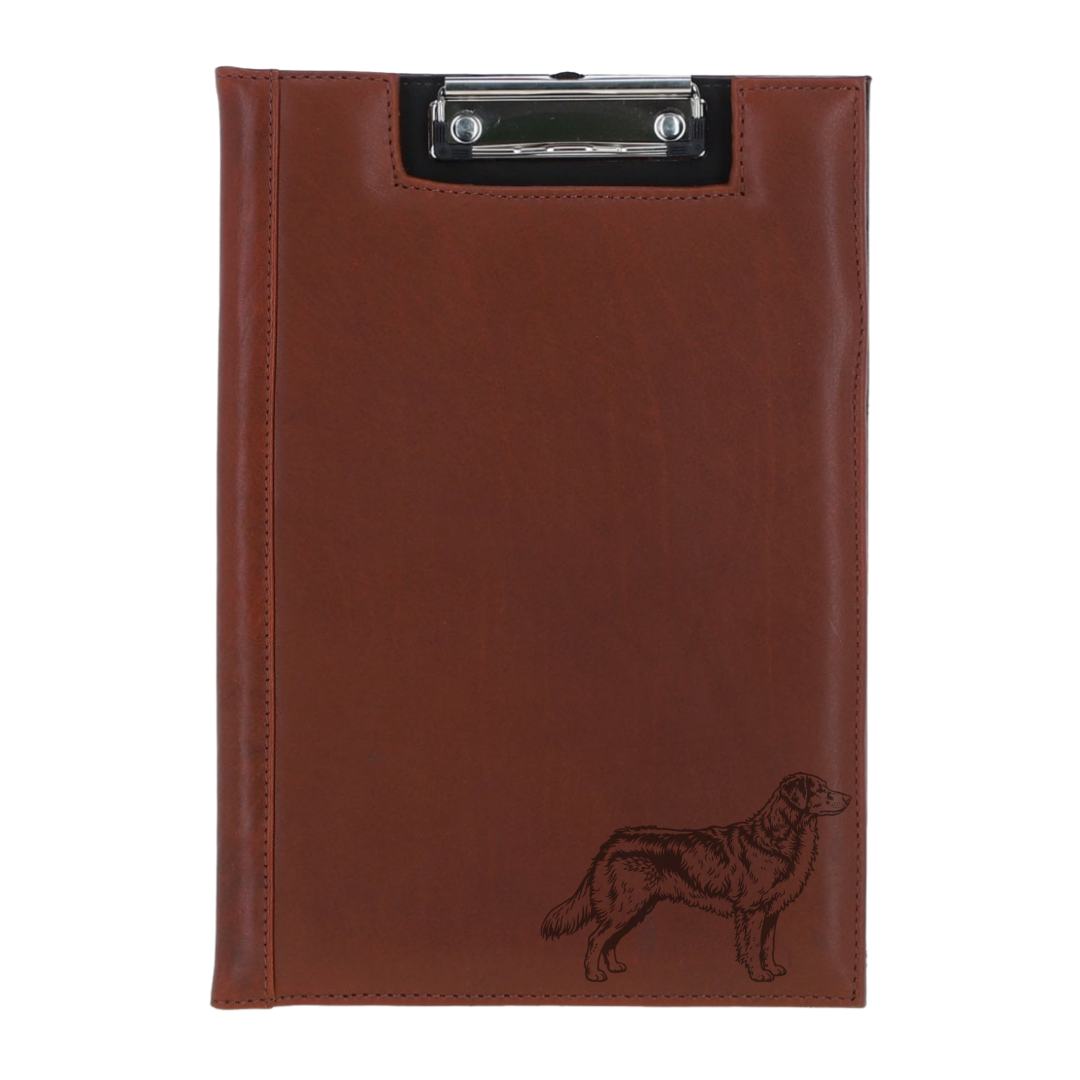 Nova Scotia Duck Tolling Retriever Standing Engraved Leather Clipboard