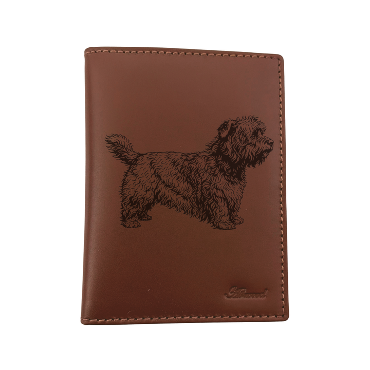 Glen of Imaal Terrier Standing Engraved Leather Passport Cover