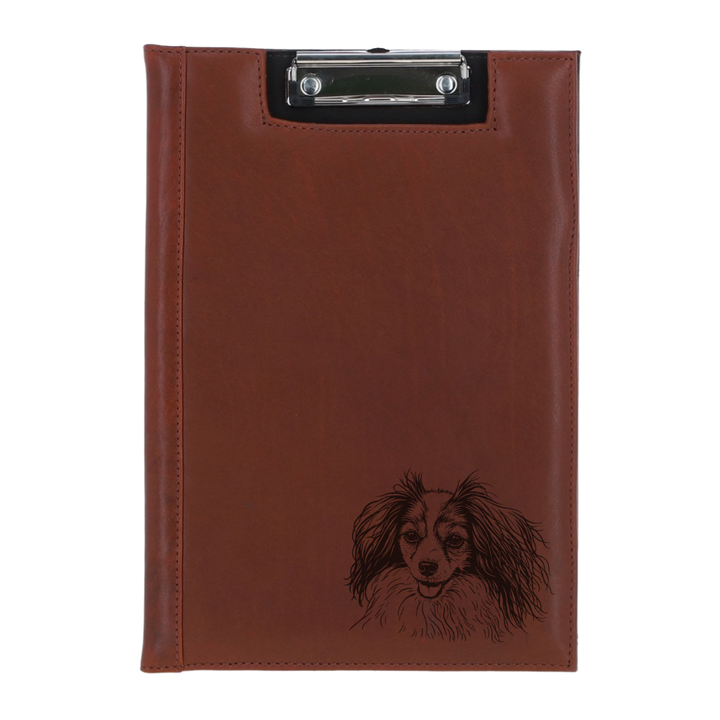 Phalene Papillon Face Engraved Leather Clipboard