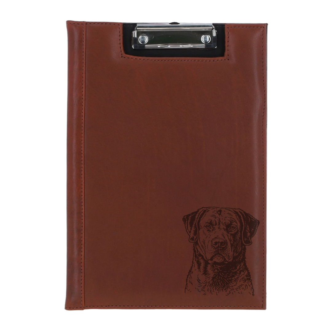 Chesapeake Bay Retriever Face Engraved Leather Clipboard