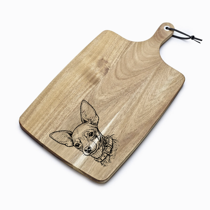 Personalised  Smooth Russian Toy Engraved Acacia Serving Board