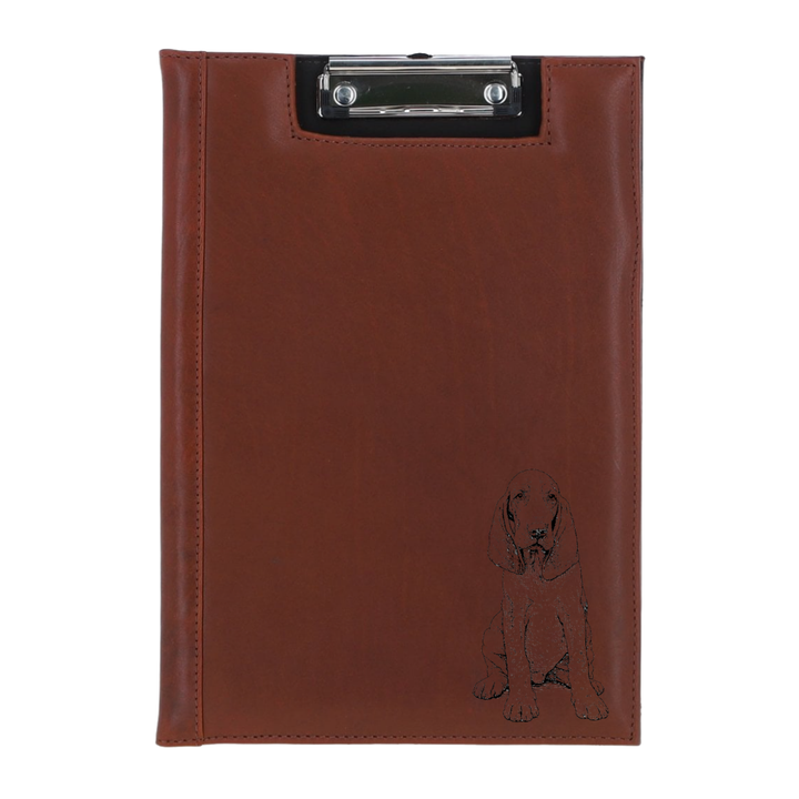 Bracco Italiano Sitting Engraved Leather Clipboard