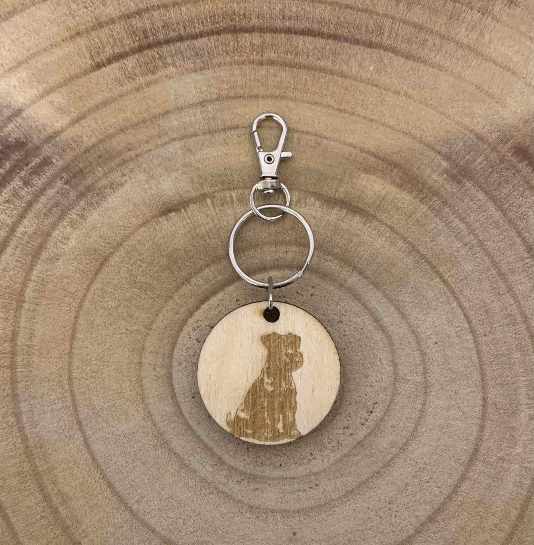 Jack Russell Terrier Dog Engraved Wooden Keyring