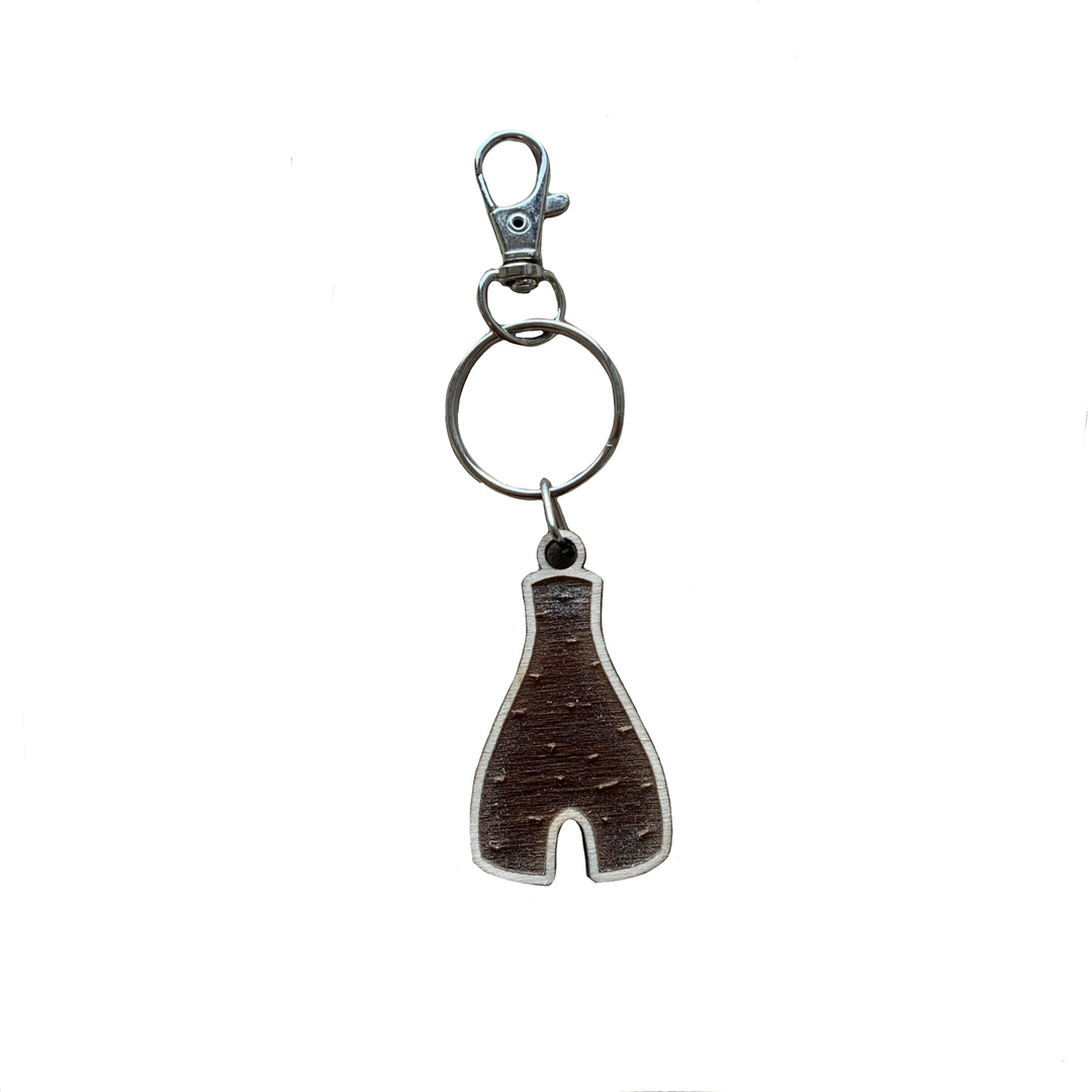 Potbank Engraved Wooden Keyring
