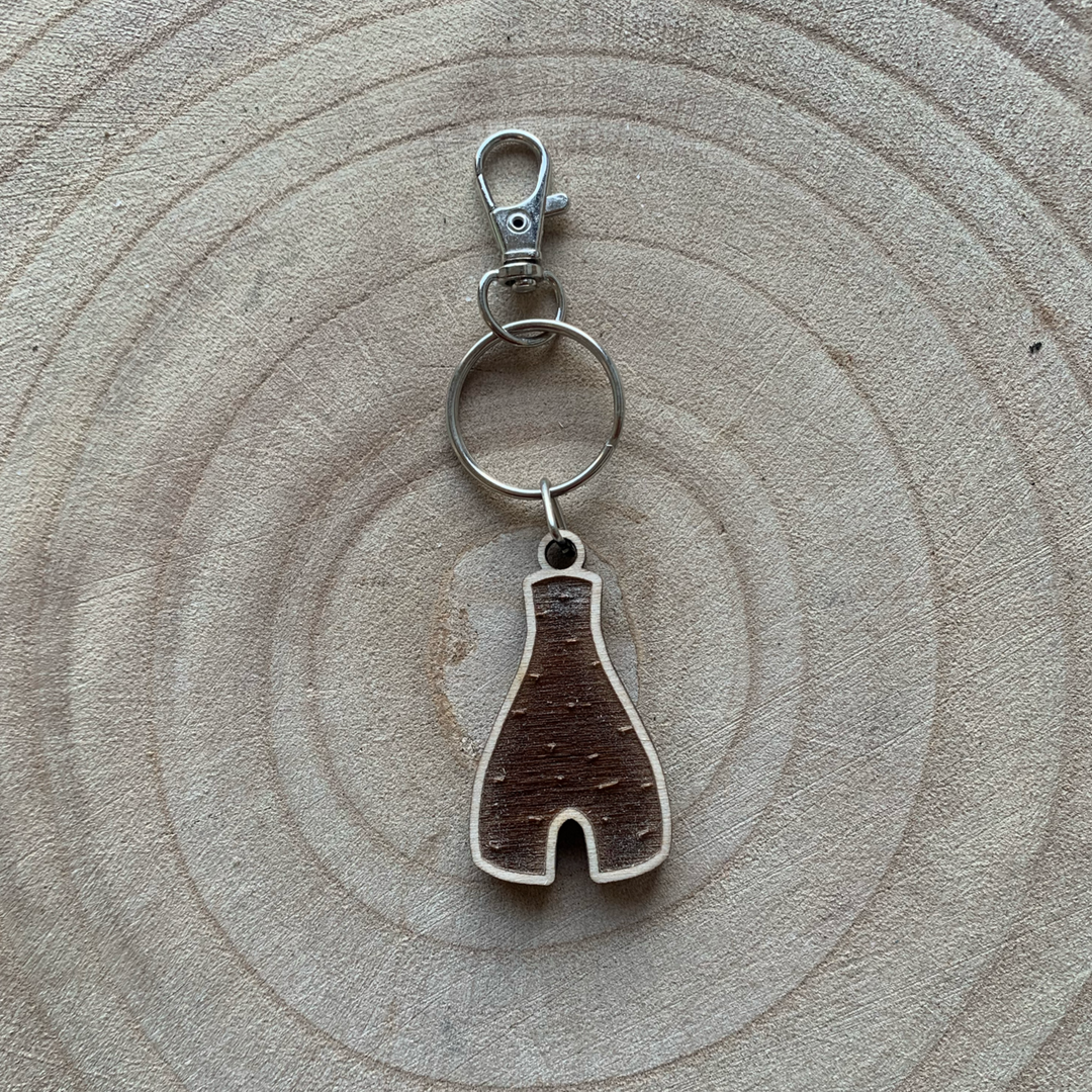 Potbank Engraved Wooden Keyring