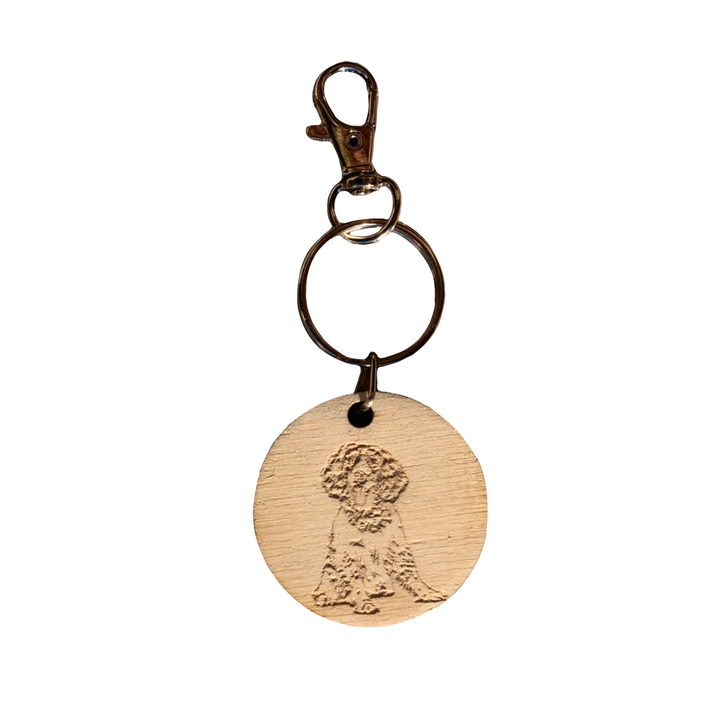 Welsh Springer Spaniel Body Dog Engraved Wooden Keyring