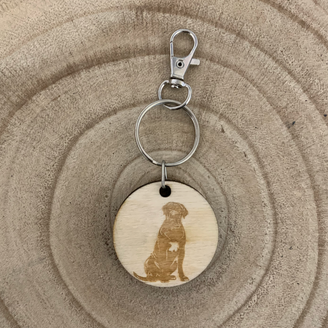 Cane Corso Dog Engraved Wooden Keyring