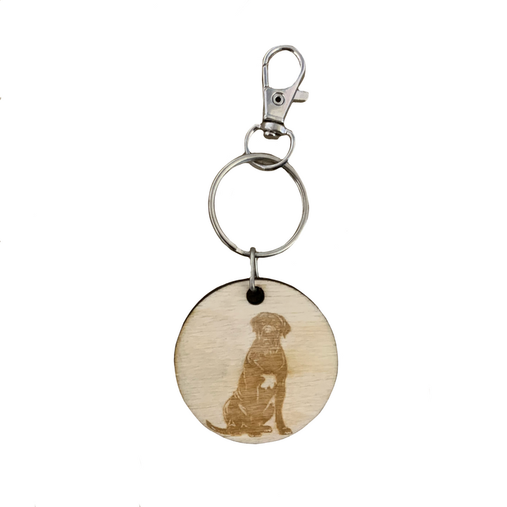 Cane Corso Dog Engraved Wooden Keyring
