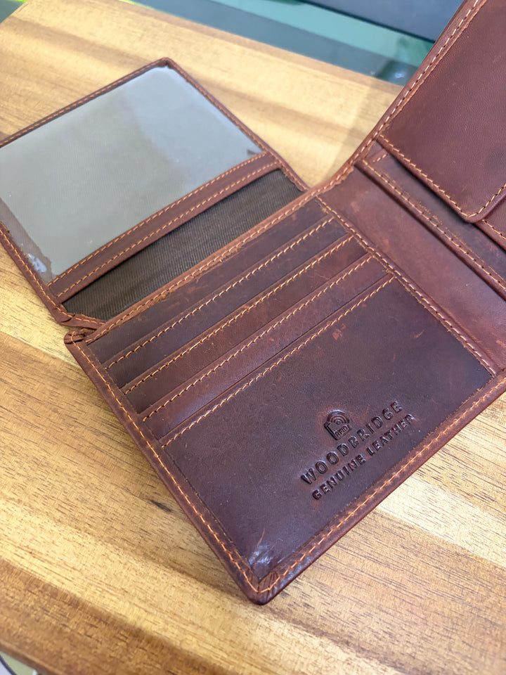 Personalised Lowchen Engraved Dark Tan Genuine Leather Wallet