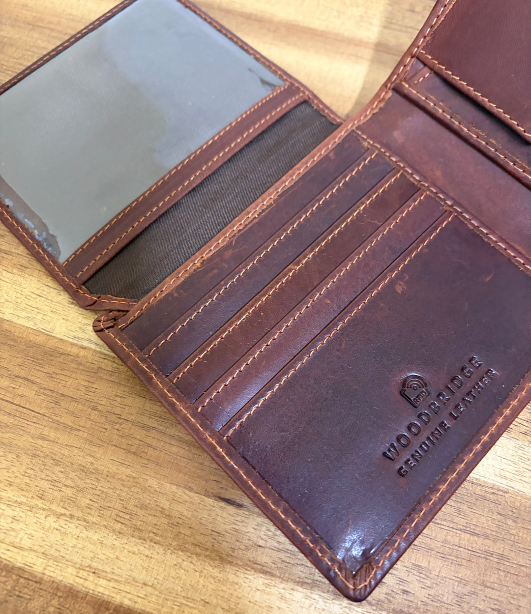 Personalised Lowchen Engraved Dark Tan Genuine Leather Wallet
