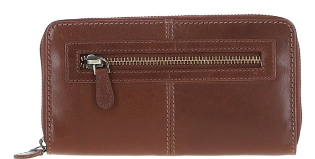 Clumber Spaniel Lying Down Engraved Large Leather Purse