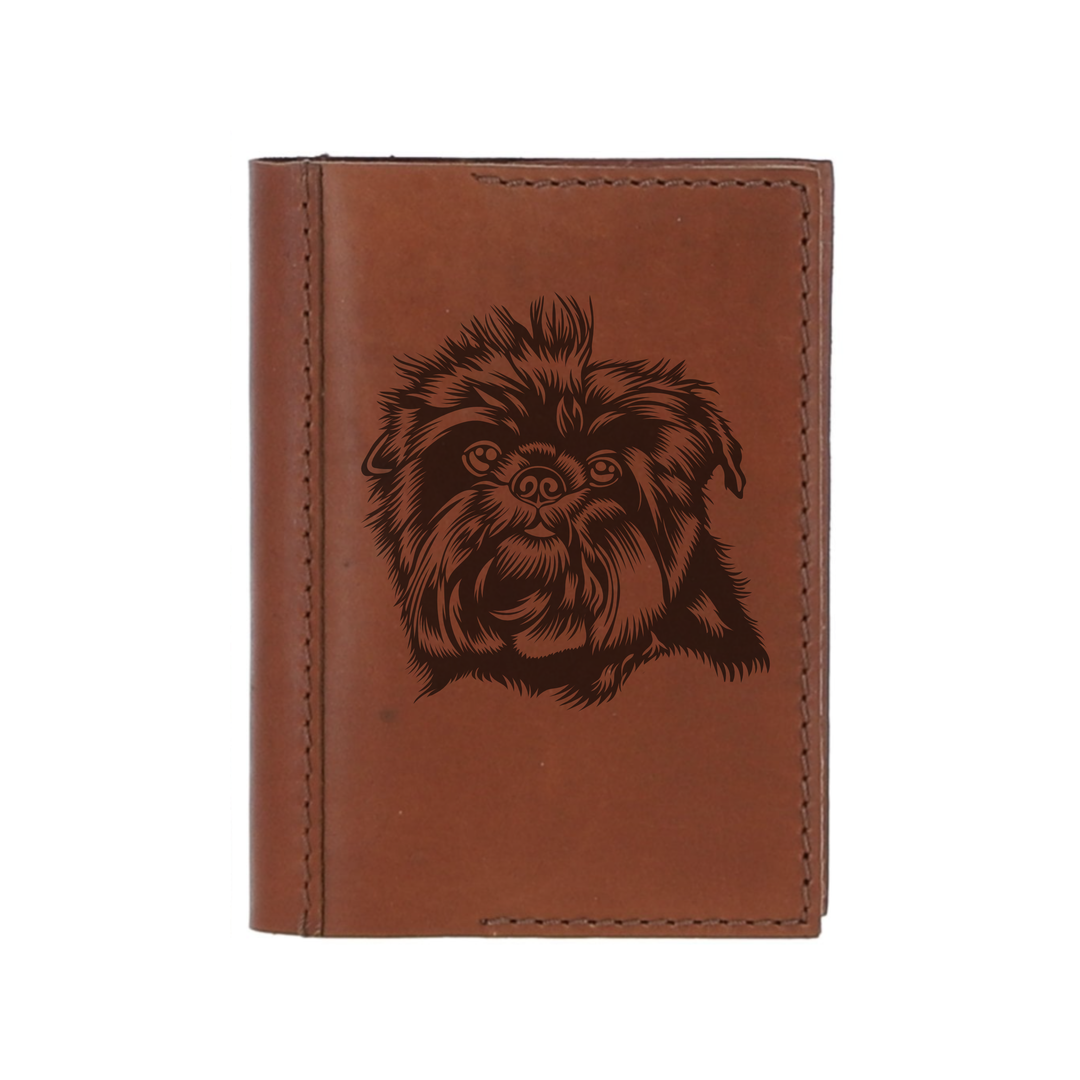 Personalised Affenpinscher Leather Sleeve & Notebook