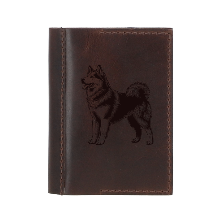 Personalised Alaskan Malamute Standing Leather Sleeve & Notebook