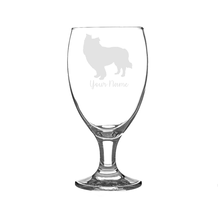 Personalised Border Collie Craft Beer Snifter Glass