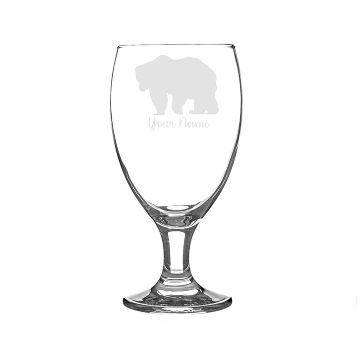 Personalised Bear Craft Beer Snifter Glass