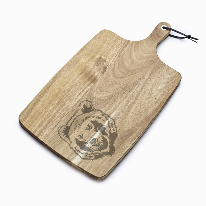 Personalised Bear Engraved Acacia Serving Board
