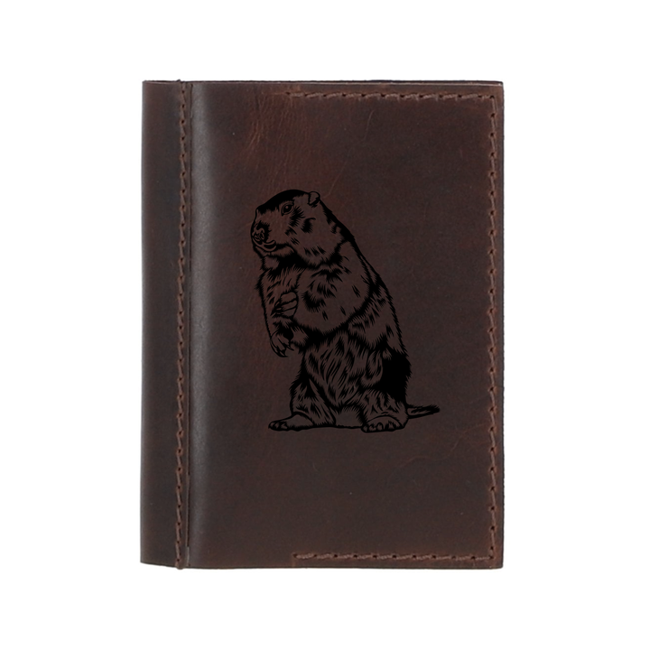 Personalised Beaver Leather Sleeve & Notebook