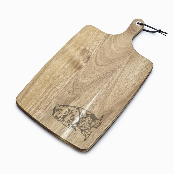 Personalised Beaver Engraved Acacia Serving Board