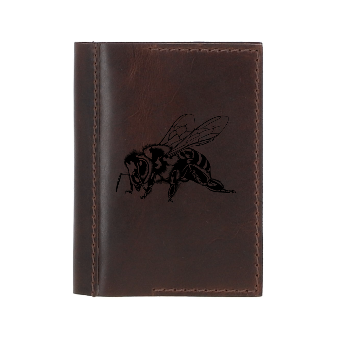 Personalised Bee Leather Sleeve & Notebook