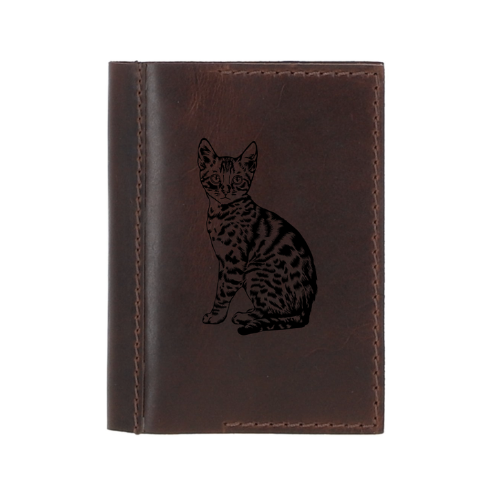 Personalised Bengal Cat Leather Sleeve & Notebook