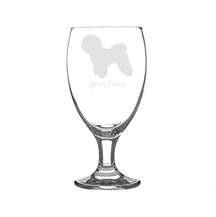 Personalised Bichon Frise Craft Beer Snifter Glass