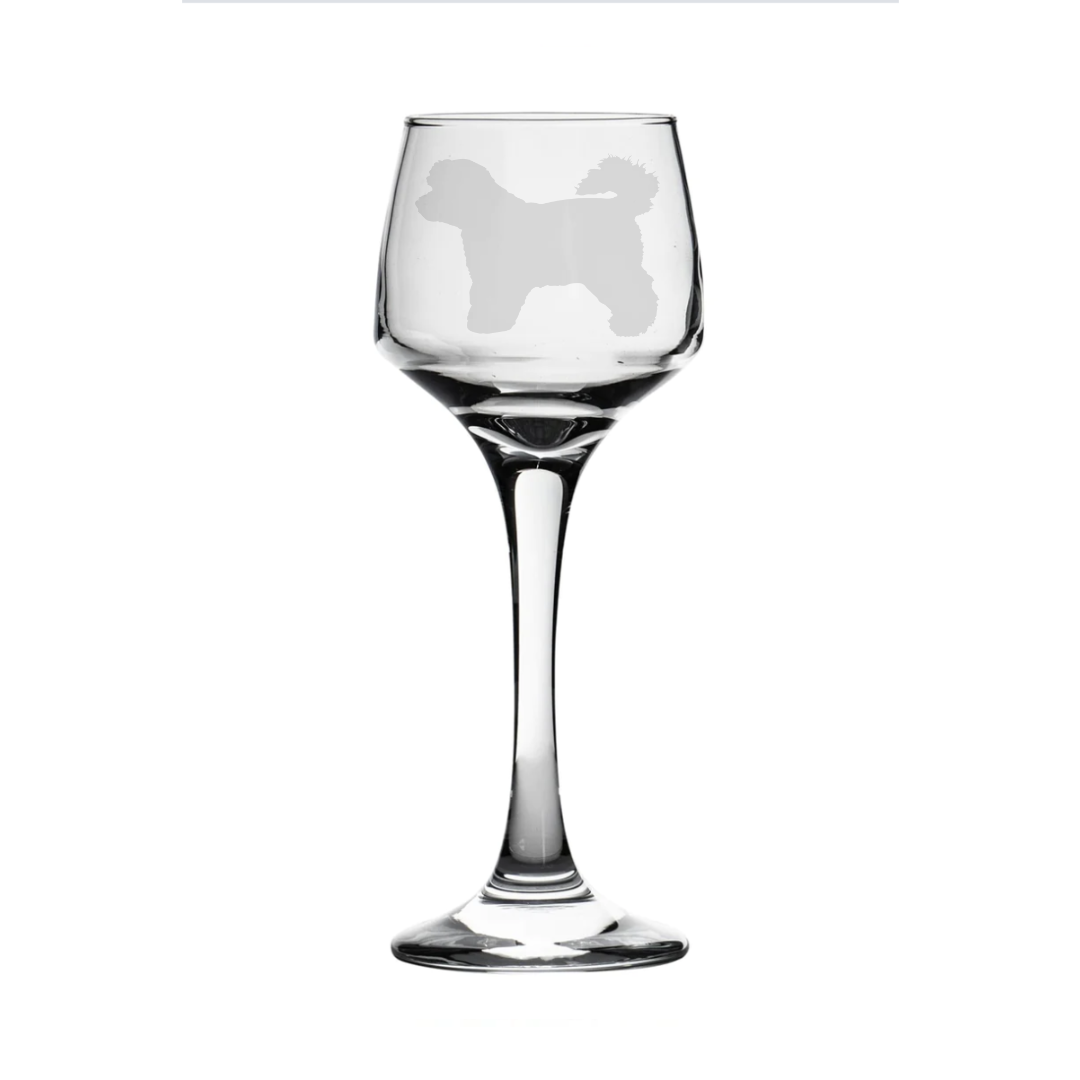 Bichon Frise Dog Sherry Glass