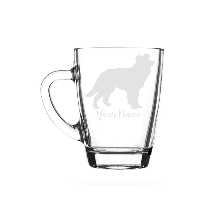Personalised Border Collie Glass Mug