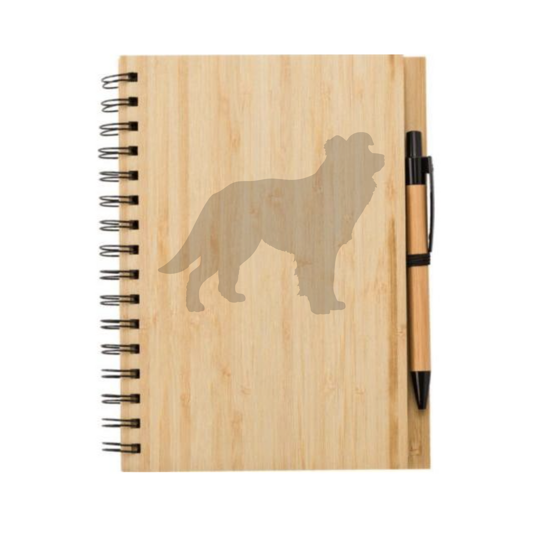 Border Collie Silhouette 2 Engraved Notebook