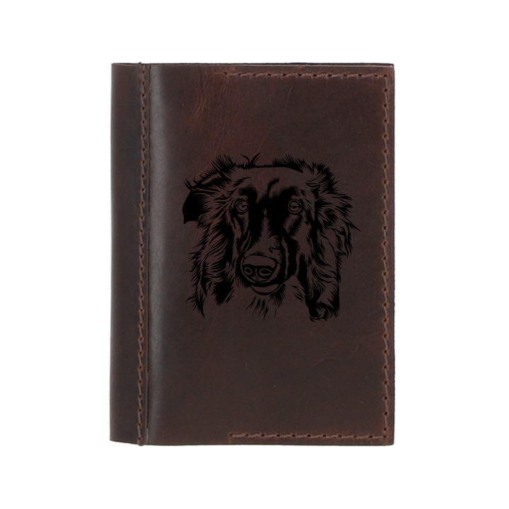 Personalised Borzoi Leather Sleeve & Notebook