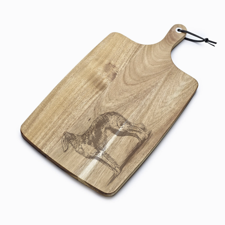 Personalised Standing Borzoi Profile Engraved Acacia Serving Board