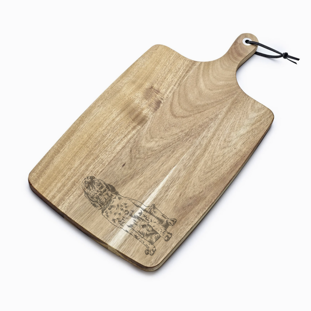 Personalised Bracco Italiano Engraved Acacia Serving Board