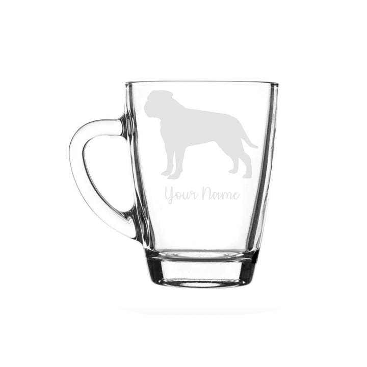 Personalised Bullmastiff Glass Mug