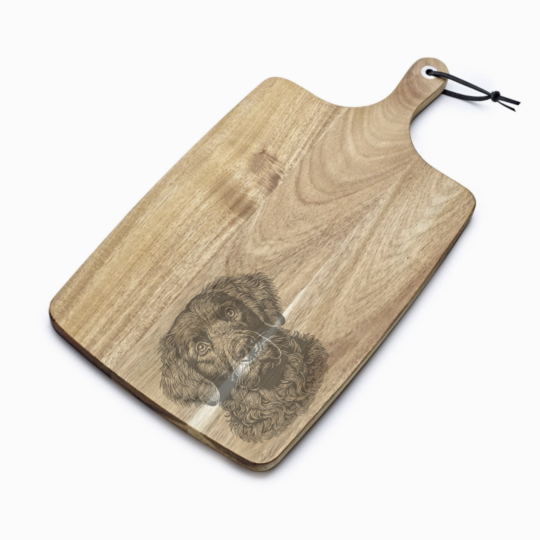 Personalised Chesapeake Bay Retriever Engraved Acacia Serving Board