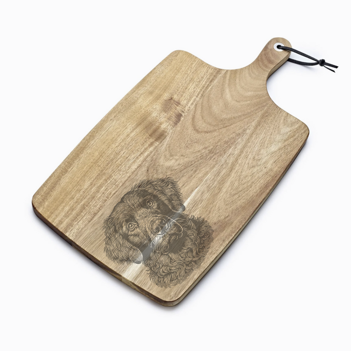 Personalised Chesapeake Bay Retriever Engraved Acacia Serving Board