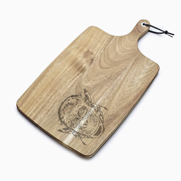 Personalised Chimpanzee Engraved Acacia Serving Board