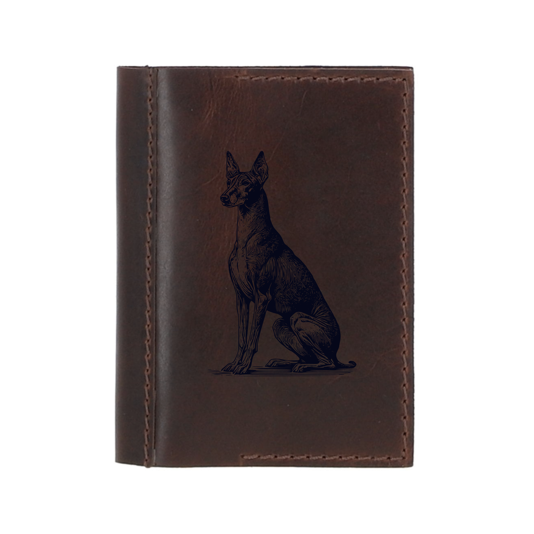 Personalised Cirneco Dell'Etna Sitting Leather Sleeve & Notebook