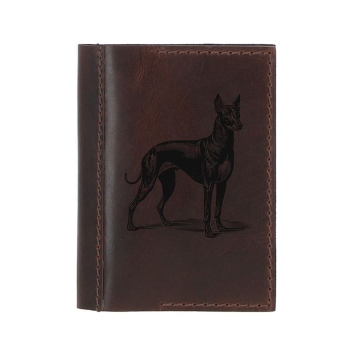 Personalised Cirneco Dell'Etna Standing Leather Sleeve & Notebook