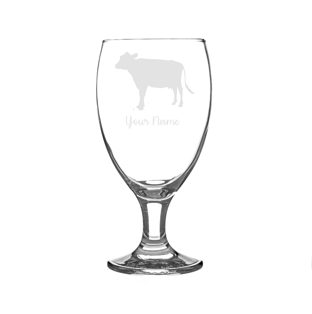 Personalised Cow Craft Beer Snifter Glass