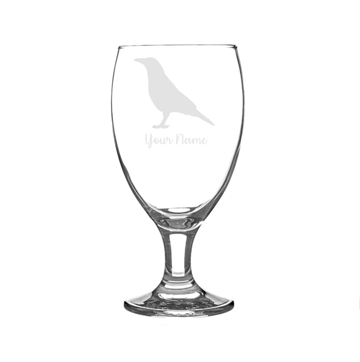 Personalised Crow Craft Beer Snifter Glass