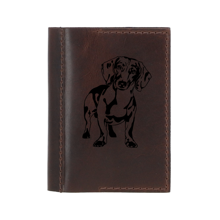 Personalised Dachshund Leather Sleeve & Notebook