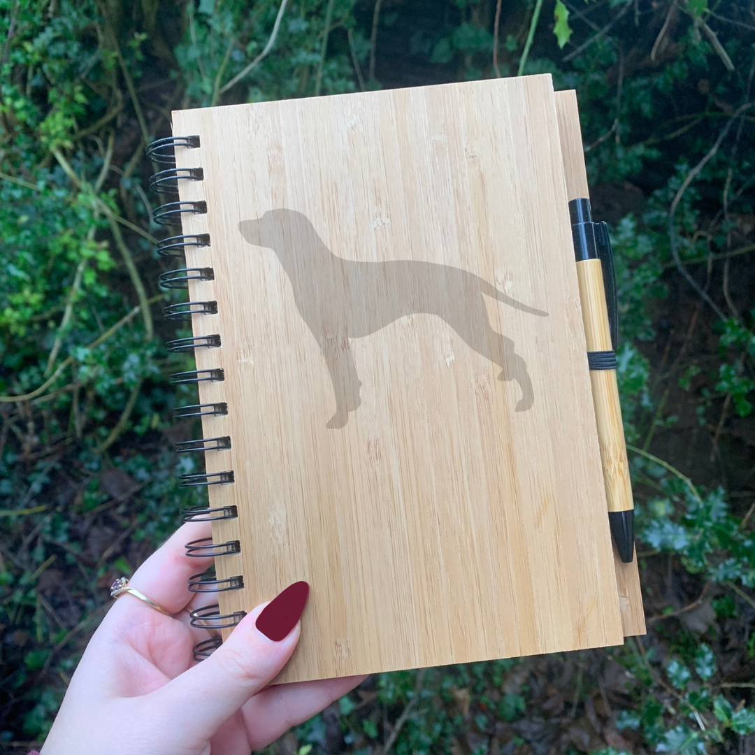 Dalmatian Silhouette Engraved Notebook