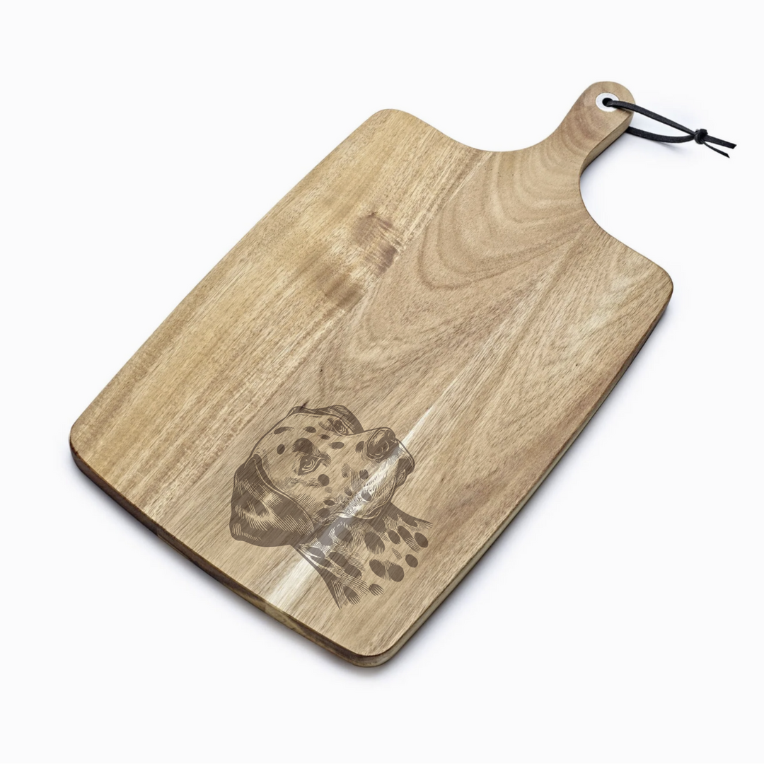 Personalised Dalmatian SP Engraved Acacia Serving Board