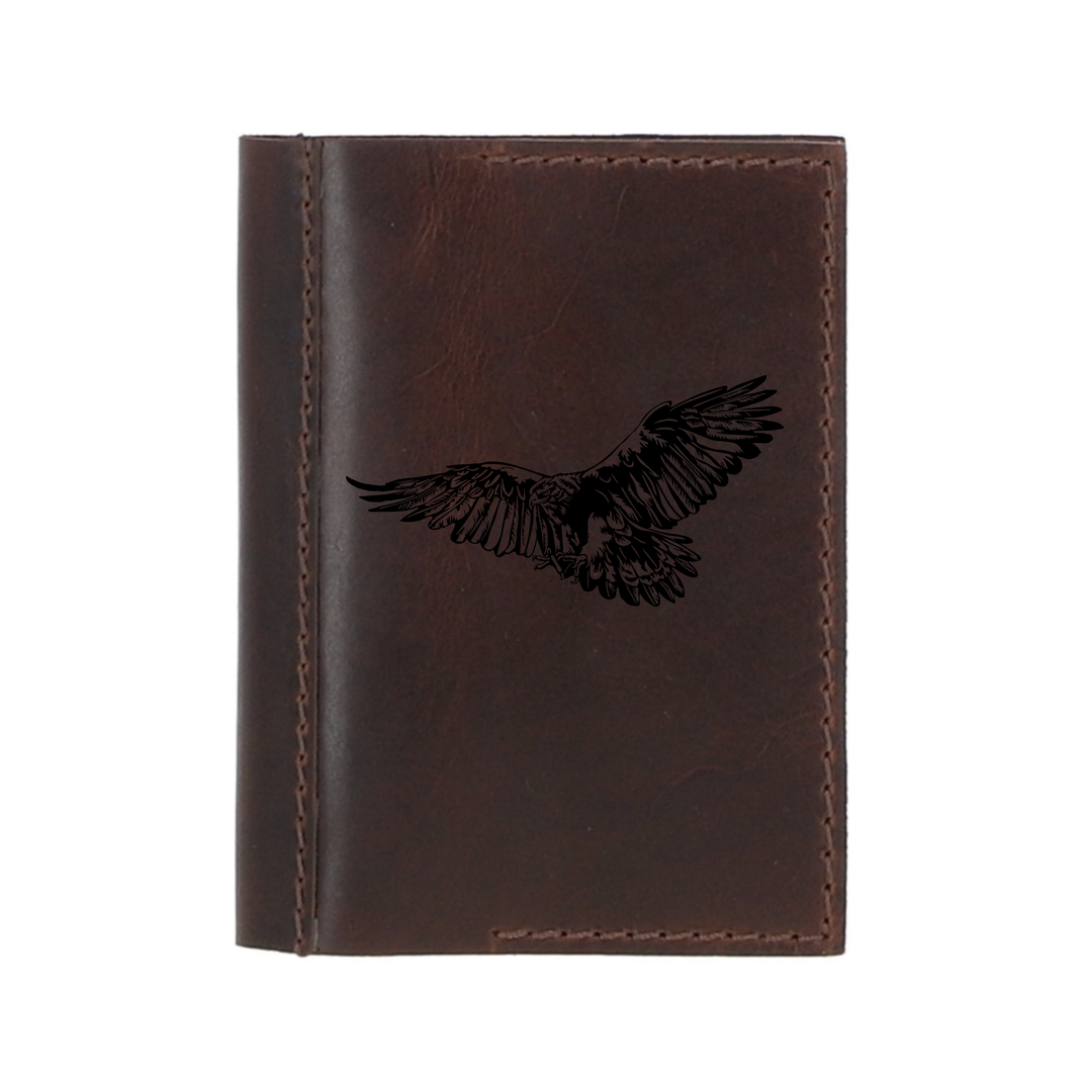 Personalised Eagle Leather Sleeve & Notebook