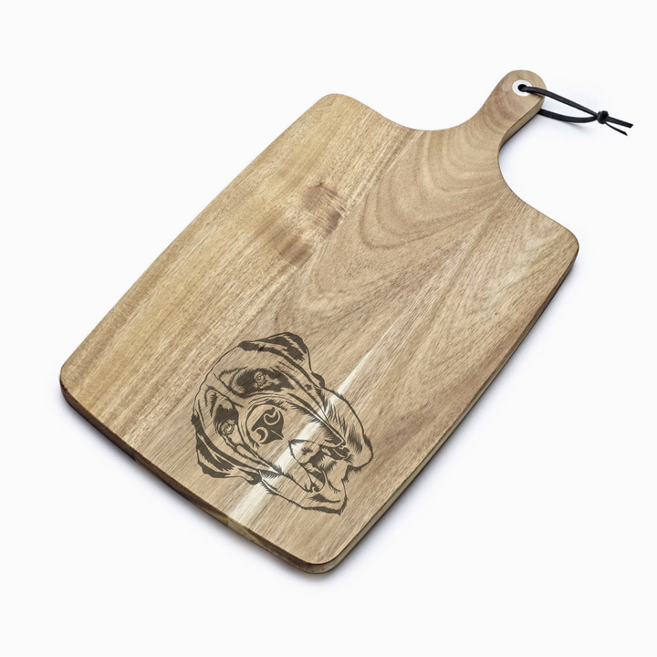 Personalised English Mastiff Face Engraved Acacia Serving Board