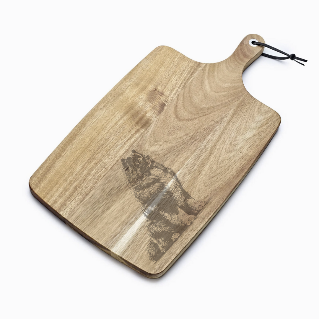 Personalised Eurasier Sitting Engraved Acacia Serving Board