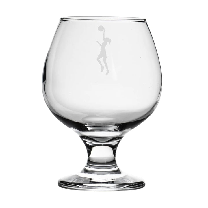 Personalised Female Hockey Player Brandy Snifter Glass
