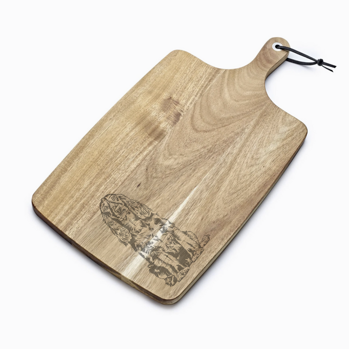 Personalised Field Spaniel Engraved Acacia Serving Board