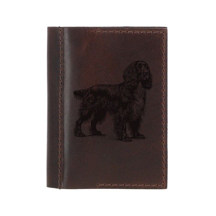 Personalised Field Spaniel Leather Sleeve & Notebook