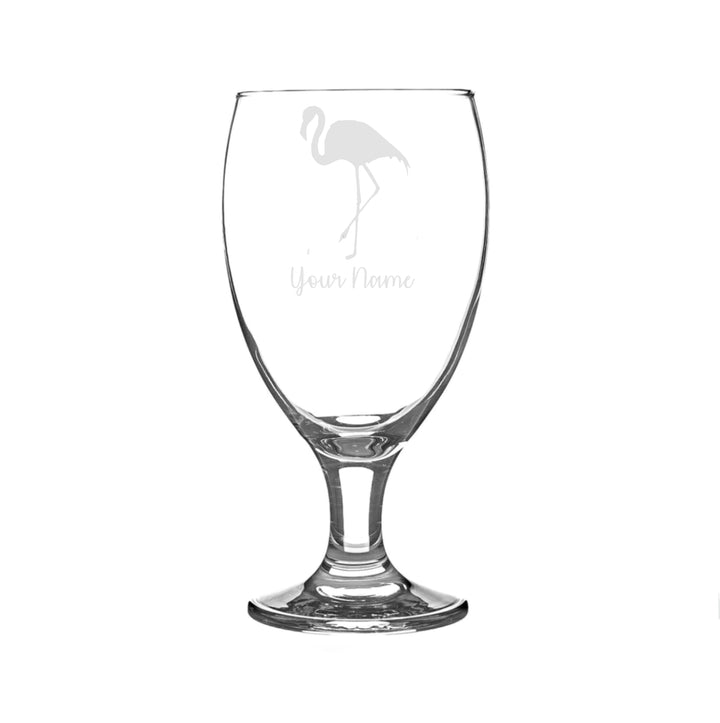 Personalised Flamingo Craft Beer Snifter Glass